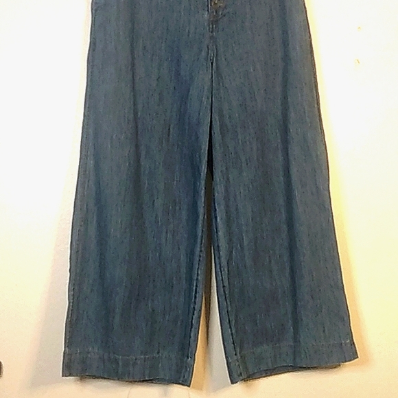 LC Lauren Conrad Jeans Wide Leg Crop Denim Pants Button Front High Rise … - Picture 6 of 11